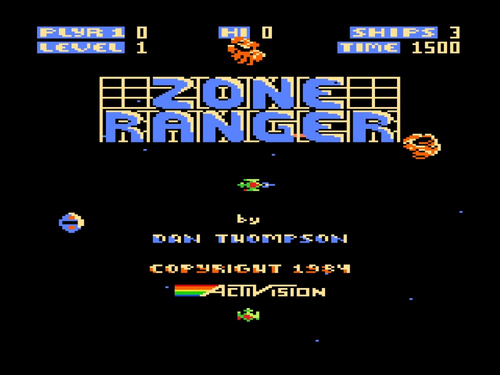 Title Screen of Zone Ranger for Atari 5200